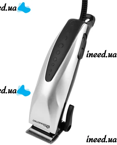 Domotec MS-3305 12W corded hair clipper professional beard and moustache trimmer with interchangeable attachments White