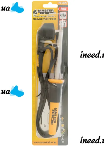 Contact electric soldering iron Mastertool 44-0009 80W electric soldering iron on a stand for joining and soldering parts and wires from the 220V WL-9 network