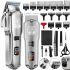 Set of two cordless VGR V-675 2-in-1 hair trimmers for cutting and trimming hair and beard, cordless trimmer with attachments in the case