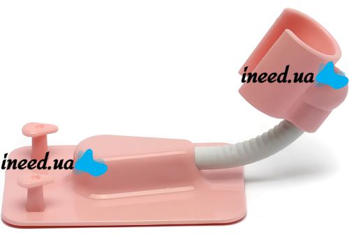 Настінний тримач для душової лійки Shower Holder AND - 129 універсальне обертові кріплення з 2 гачками для ручного душу на присоску у ванну