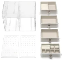 Шкатулка для хранения ювелирных украшений Jewelry Box LD-1033 акриловый органайзер с ящиками на 6 секций для бижутерии и аксессуаров XL-1831