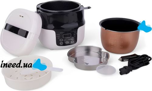 Car Multivark Car Electric Rice Cooker M20A 2 L Multi-touch Multi-cooker with heating and Timers 6 modes from a 12V 24V cigarette lighter