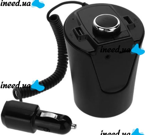 Car FM Transmitter from Cigarette Lighter H26 BX6 Bluetooth MP3 Transmitter Car FM Modulator Adapter in Car with Charging and Bluetooth in Cup Holder