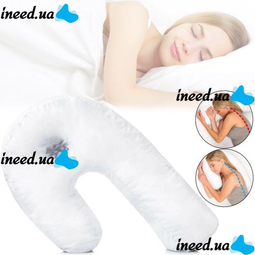 Ергономічна ортопедична подушка для сну side Sleeper Pro гіпоалергенна U-подібна бічна подушка з отвором для вух Сайд Сліпер Про