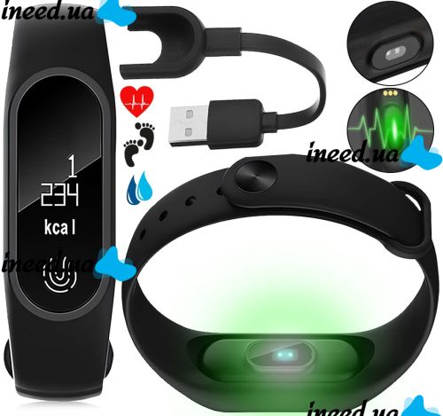 Спортивный фитнес браслет Smart Band M2 Black Xiaomi Mi Band 2 умные наручные смарт часы с шагомером и пульсометром, Bluetooth трекер smart watch