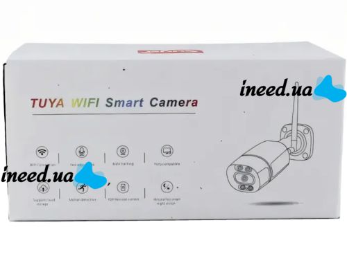 Вулична поворотна IP камера відеоспостереження C16 TUYA 3.0 mp з віддаленим доступом і датчиком руху Камера з бездротовим Wi-Fi і LAN підключенням