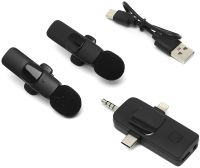 Петличний подвійний мікрофон Wireless Microphone K15 петличка з прищіпкою на одяг 2 мікрофони Type-C Lightning з шумозаглушенням для блогера K-15