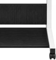 Dujeff HN-640 Bedside Coffee Table on Wheels—Side Table with Rectangular Top and Adjustable Height, 60 x 40 x 80 cm, Gray