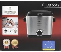 Фритюрница Crownberg CB-5542 на 1.5 л 1200 W кухонное устройство со съемной чашей для приготовления и жарки картошки фри, нагетсов