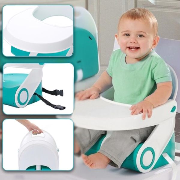 Переносной детский стульчик бустер для кормления Childrens Folding Seat, Стульчик-трансформер для еды, Стульчик-бустер со столиком для детей