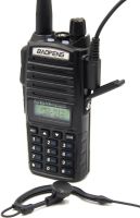 Дводіапазонна рація Baofeng UV82 5W на 128 каналів до 7 км портативна цифрова радіостанція з гарнітурою і подвійною кнопкою 2800 мАг UV - 82 Чорна
