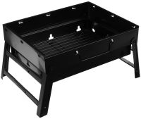 Folding BBQ Grill 43 cm BBQ Grill Portable TL-372 Folding Portable Charcoal and Wood Grill, Portable BARBECUE Suitcase with Mesh