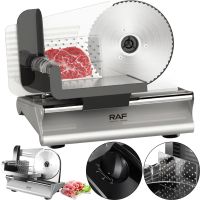 RAF R.8800 electric slicer for slicing meat, sausage and cheese products, RAF meat and cheese slicer from mains supply