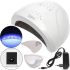 Professional Manicure and Pedicure Lamp SunOne Nail Lamp 48W UV LED with Timer White Gel Polish and Gel Drying Machine for Nails White