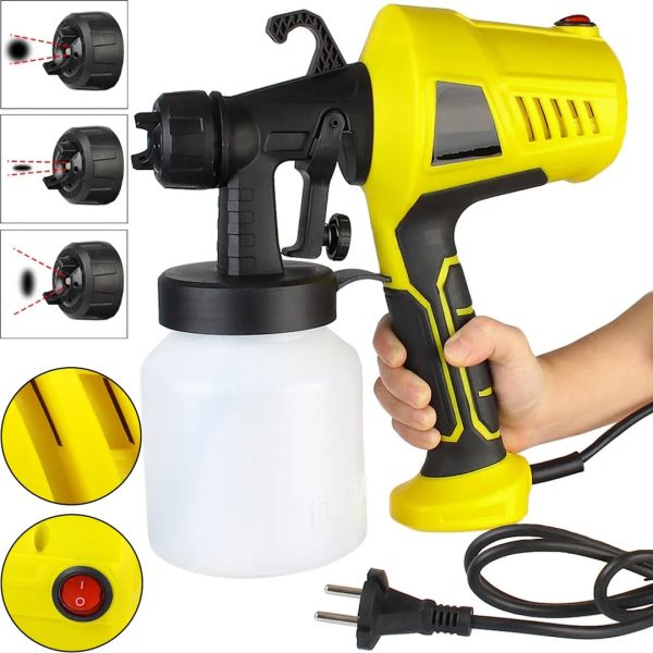 Электрический краскораспылитель краски Electric Paint Sprayer 500W ручной прибор пульверизатор, распылитель 800 мл краскопульт 3 степени распыления