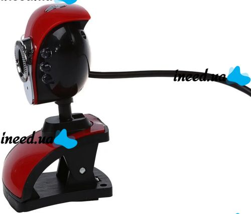 Веб камера з мікрофоном Digital HD Camera DG-899 1280х720 універсальна зовнішня USB веб-камера на прищіпці для ПК комп'ютера і ноутбука Червона