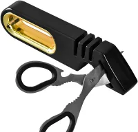 Ручна точилка для кухонних ножів Knife Sharpener NJ-522 4 в 1 настільна механічна ножеточка 5 секунд, точило для ножиць 3 рівні заточування