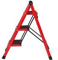 Folding stepladder for 3 steps Mastar 3 Step Ladders up to 150 kg folding three-stage one-way ladder with anti-slip coating 84x40 cm
