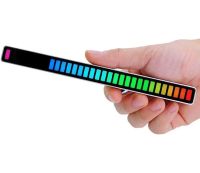 Музичний світильник Еквалайзер Sound Control Lamp D08-RGB світлодіодна звукова 32 LED лампа з підсвічуванням під музику і підставкою від мережі USB