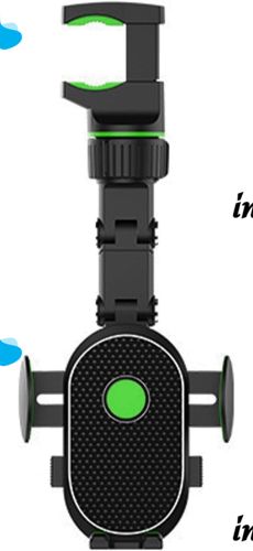 Universal Car Phone Holder Universal Clip 360° Smartphone Mount for Car Rear View Mirror with Rotation Black