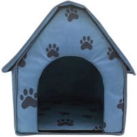 М'який будиночок для собак і кішок Portable Dog House портативна складна будка для домашніх тварин, розкладне спальне місце на флісі для вихованців