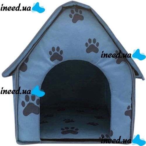 М'який будиночок для собак і кішок Portable Dog House портативна складна будка для домашніх тварин, розкладне спальне місце на флісі для вихованців