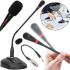 Professional Desktop Wired Microphone DM MX-622C on a Flexible Gooseneck Tripod for Conferences with Noise Reduction and 360° Rotation