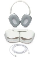 Wireless Bluetooth Headphones AirPods Max Silver Full-size Bluetooth Stereo Headphones with Microphone and Noise Reduction in the Smart Case MGYJ3