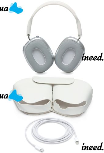 Wireless Bluetooth Headphones AirPods Max Silver Full-size Bluetooth Stereo Headphones with Microphone and Noise Reduction in the Smart Case MGYJ3