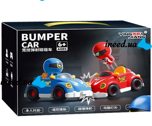 Набір дитячих машинок Bumper Car dodgem YJ-143 - 1 для картингу з катапультою і пультом ДУ, 2 Машинки автомобіля для трюків з дистанційним управлінням
