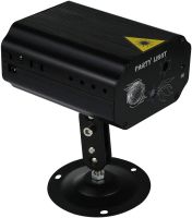Лазерный проектор для помещения Laser Mini Party Light EMS 083 светодиодный стробоскоп 48 LED узоров RGB прожектор, диско лазер с пультом ДУ 9W