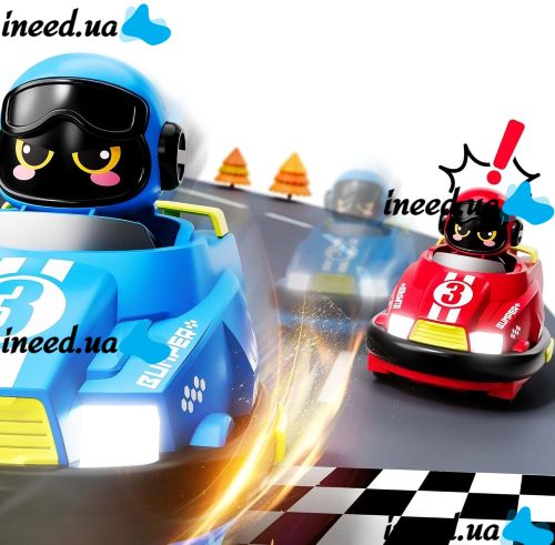 Набір дитячих машинок Bumper Car dodgem YJ-143 - 1 для картингу з катапультою і пультом ДУ, 2 Машинки автомобіля для трюків з дистанційним управлінням