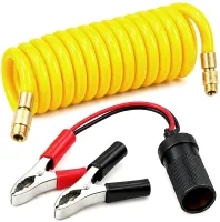 Halfsun SCK619 Two-Cylinder Car Compressor with a Tire Inflation Tool Kit (150 PSI) and XL-1025 Cigarette Lighter Air Pump