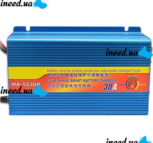 Зарядний пристрій для акумулятора UKC Battery Charger 12v 30A MA-1230A з вбудованим амперметром, Зарядка для акумуляторів авто і мото