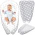 Двухсторонний кокон для новорожденных Oh My Kids NJ-0010 0-8 месяцев портативное детское гнездышко-кокон, позиционер для сна со съёмным матрасом