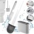 Набор щетка и ершик Cleaner Toilet Brush RD-5763 подвесной силиконовый гибкий ёршик на подставке с креплением на стену для чистки унитаза HA-179