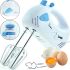 Manual mixer Domotec MS-1355 180W 7 speeds with nozzles for whipping and kneading dough, Kitchen mixer foam mixer Domotec MS1355 White