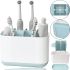 Настольная подставка органайзер Large Toothbrush Caddy для зубных щеток и пасты на 6 отсеков, Держатель зубной щетки Joseph для ванной комнаты Белый