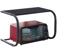 Настільна Полиця стелаж для мікрохвильовки Multifunctional Microwave rack AND979, кухонний органайзер над мікрохвильовою піччю СВЧ для дрібниць Чорна