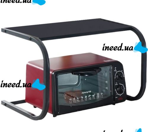 Настільна Полиця стелаж для мікрохвильовки Multifunctional Microwave rack AND979, кухонний органайзер над мікрохвильовою піччю СВЧ для дрібниць Чорна