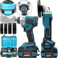 Battery pack for Makita 2in1 Wrench DTW385 Bulgarian DGA506ZPRO 48V 6Ah, A set of power tools for Makita 2 batteries with attachments in a case