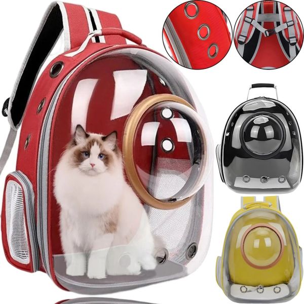 Раздвижной рюкзак CosmoPet CP-16 для переноски кошек и небольших собак до 8 кг со сферическим иллюминатором, Сумка переноска для домашних питомцев