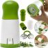 Manual Grinder for Fresh Herbs Herb Grinder Manual Mechanical Mill for Spices and Dried Herbs with Adjustable Grinding Level Green