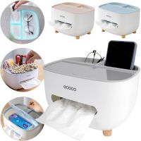 Настільний контейнер для серветок Ecoco E2009 серветниця органайзер для зберігання дрібниць із тримачем, підставкою для телефона Tissue Box AND-117