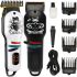 VGR V-971 cordless hair clipper VGR V-971 cordless men's beard and mustache trimmer with interchangeable attachments and LED display USB