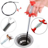 Retractable Pipe probe for cleaning blockages Toilet dredger 60 cm, Cleaning tool claw Flexible cable for cleaning sewer Pipes