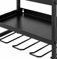 Carro MZY-856 3-Tier Wall-Mounted Tool Organizer, Metal Hanging Shelf for Storing Power Tools and Accessories in the Garage