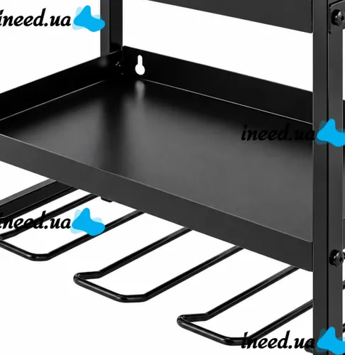 Carro MZY-856 3-Tier Wall-Mounted Tool Organizer, Metal Hanging Shelf for Storing Power Tools and Accessories in the Garage