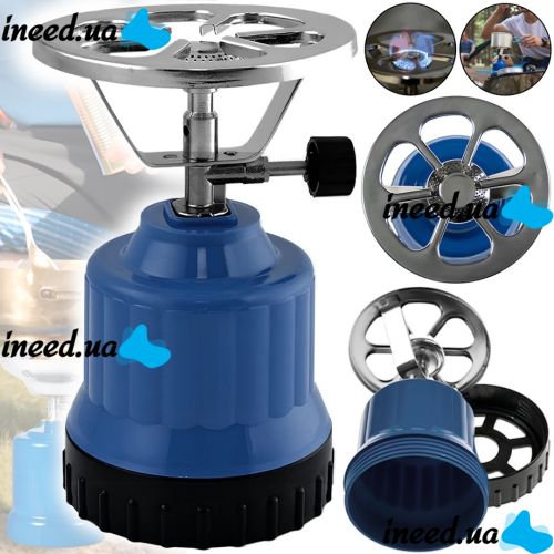 Portable gas burner Mongaz SL-1021 1400W camping mini stove with regulator and piezo ignition for cooking cylinder Dystate DY-05