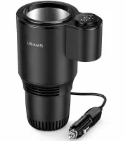 Usams US-ZB160 Smart Car Cup Holder with Beverage Heating and Cooling Function—0-60 Smart Mug with Display, Powered by a 12V Car Cigarette Lighter